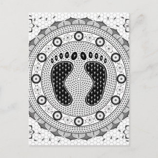 Cartão Postal Feet Mandala