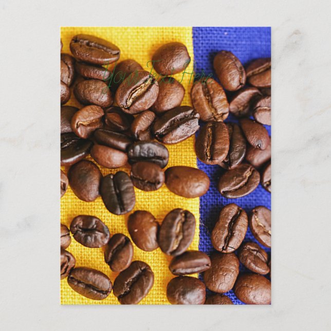 Cartão Postal Feijões de café (Frente)