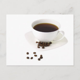 Cartão Postal Feijões de café e café