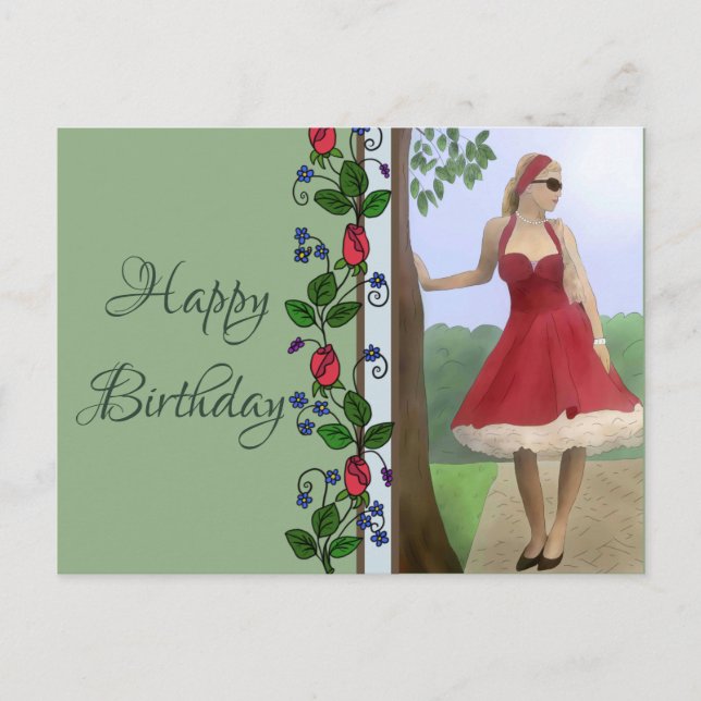 Cartão Postal Feine Dame (Frente)