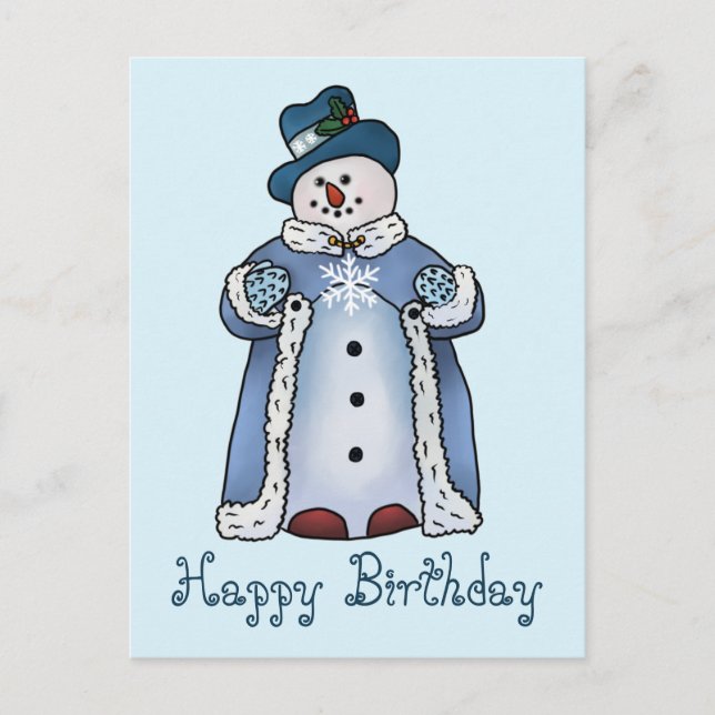 Cartão Postal feiner Schneemann (Frente)