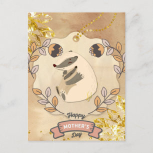 Cartão Postal Feira de diversão e Dia de as mães feliz