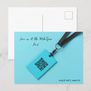 Cartão Postal Feira do Nome de etiqueta Azul