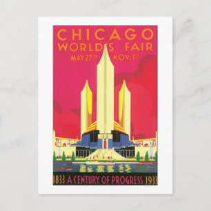 Cartão Postal Feira Mundial de Chicago 1833-1933