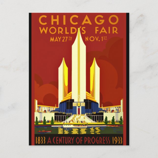 Cartão Postal Feira Mundial de Chicago, 1933 (Frente)