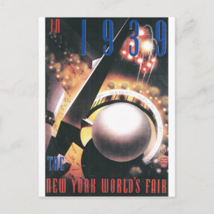 Cartão Postal Feira Mundial de Nova Iorque de 1939
