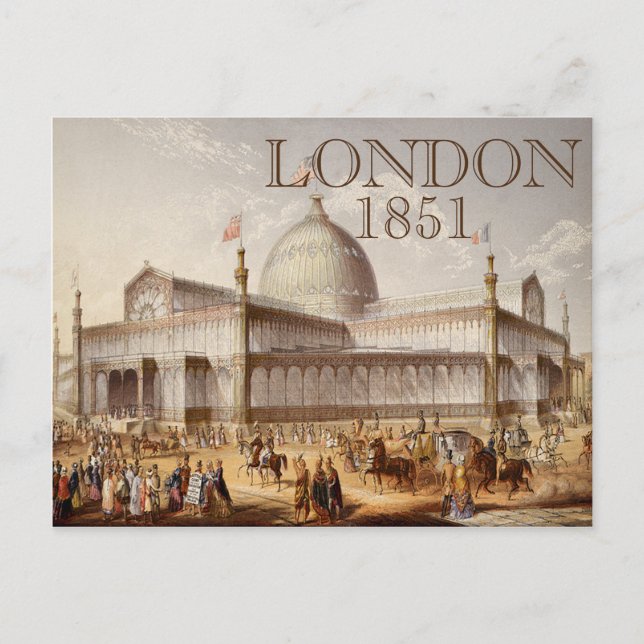 Cartão Postal Feira Mundial do Crystal Palace London (Frente)