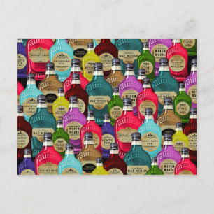 Cartão Postal Feiticeiro Magic Potion Apothecary Tonic Botles