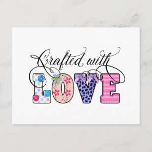 Cartão Postal Feito Com Amor Preto Script ID193