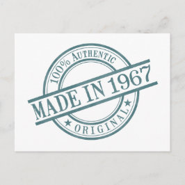 Cartão Postal Feito em 1967 Ano de Nascimento Logotipo de Borrac
