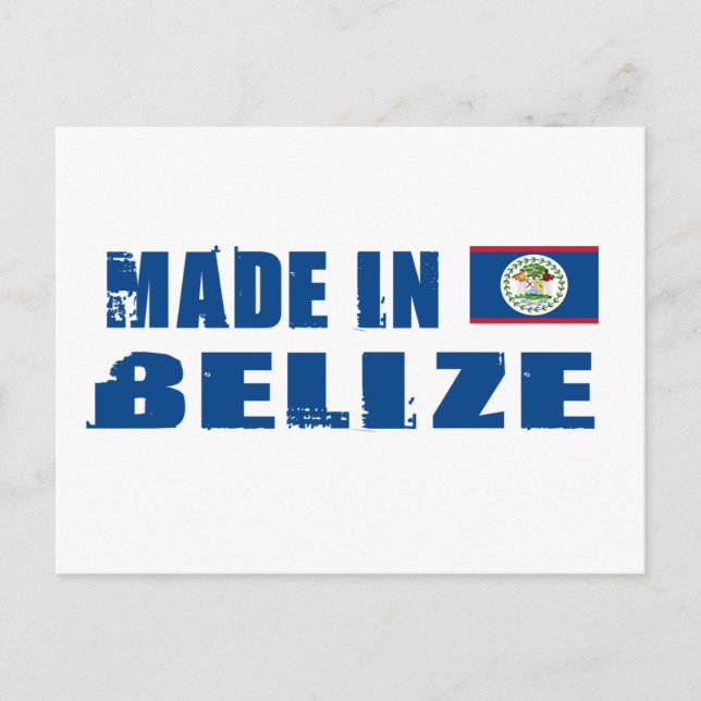 Cartão Postal Feito em Belize (Frente)