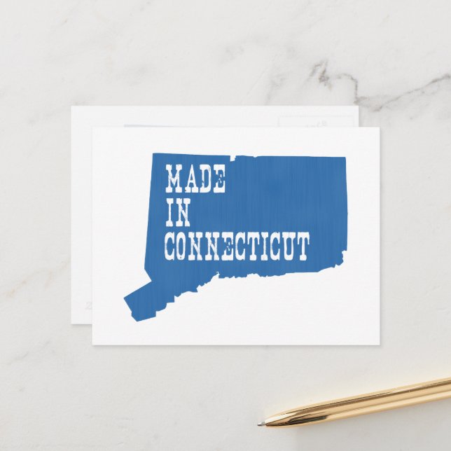 Cartão Postal Feito em Connecticut (Frente/Verso In Situ)