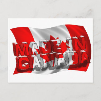 Cartão Postal Feito no Canadá (Fundo do Sinalizador)