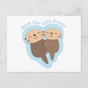 Cartão Postal Feito Para Cada Lontra, Cute Dia dos Namorados Tro