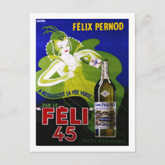 CARTÃO POSTAL FELI 45 ABSINTHE