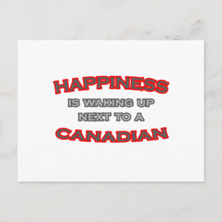 Cartão Postal Felicidade acorda perto de um canadense