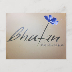 Cartão Postal felicidade do Butão
