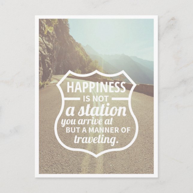 Cartão Postal Felicidade Encorajar Sucesso Dicas de VidaArt (Frente)