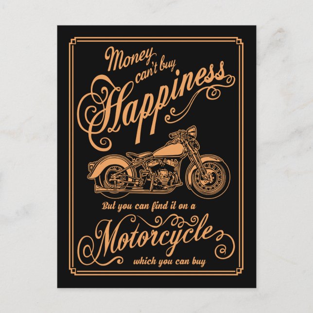 Cartão Postal Felicidade - Moto (Frente)