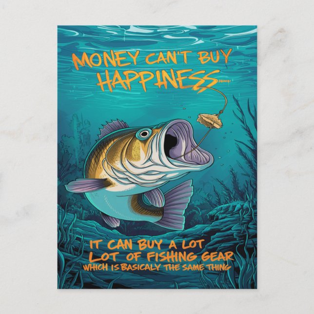 Cartão Postal Felicidade na Pesca de Robalo (Frente)