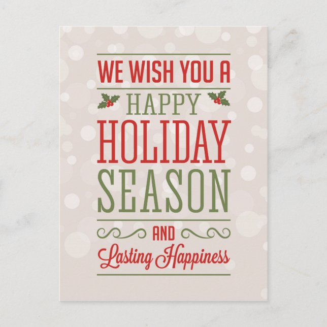 Cartão Postal Felicitación de navidad (Frente)