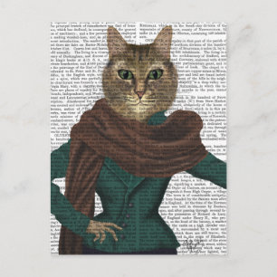 Cartão Postal Feline Fashionista