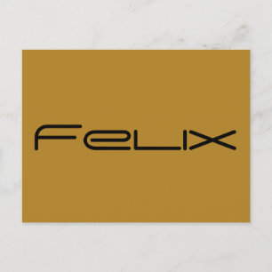 Cartão Postal felix, nome de caractere de Orphan Black, geométr