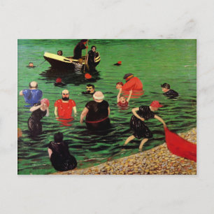 Cartão Postal Felix Vallotton : Banho de Etretat