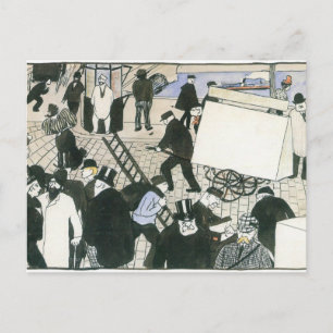 Cartão Postal Felix Vallotton - Cena de rua