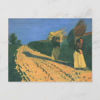 Cartão Postal Felix Vallotton - Mulheres que suportam madeira