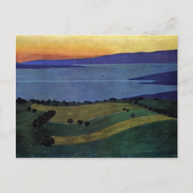 Cartão Postal Felix Vallotton - O Lago Leman, efeito da noite (Frente)