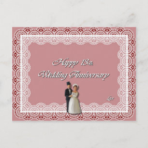 Cartão Postal Feliz 13. Local do Aniversário de Casamento