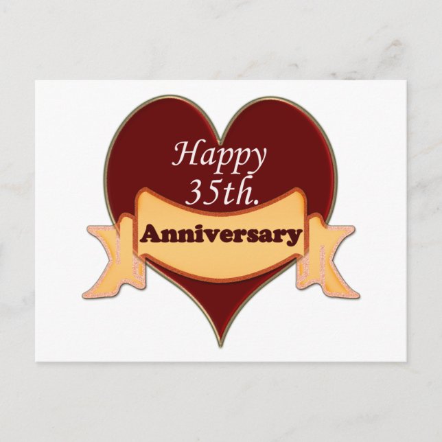Cartão Postal Feliz 35º. Aniversário (Frente)