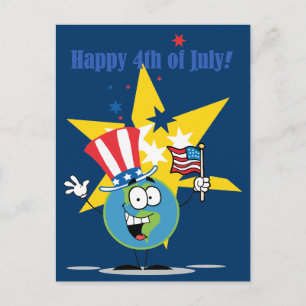 Cartão Postal Feliz 4 de julho