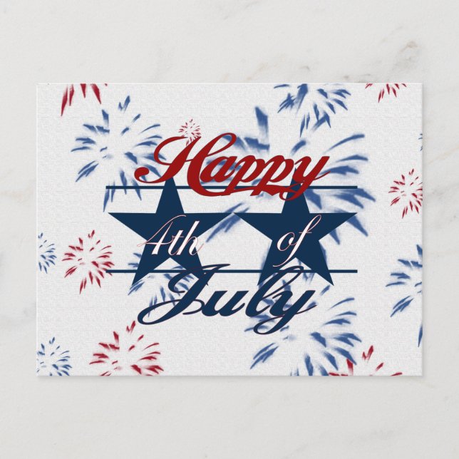 Cartão Postal Feliz 4 de julho (Frente)