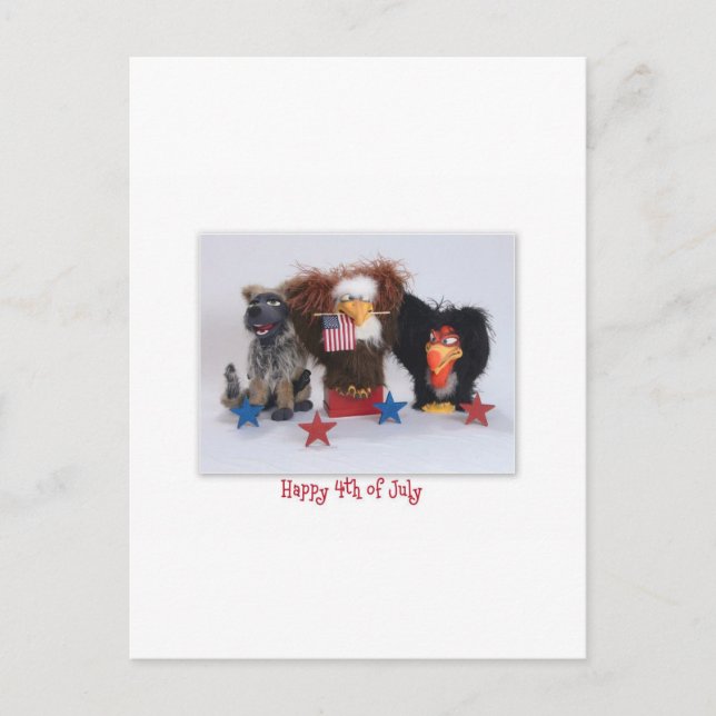 Cartão Postal Feliz 4 de julho!! (Frente)