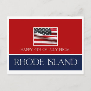 Cartão Postal feliz 4 de julho de Rhode Island