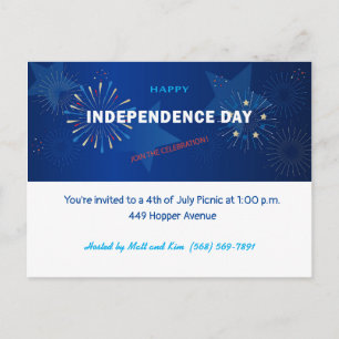 Cartão Postal Feliz 4 de julho Dia da Independência americano EU