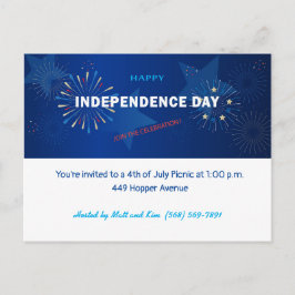 Cartão Postal Feliz 4 de julho Dia da Independência dos EUA