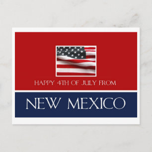 Cartão Postal feliz 4 de julho do Novo México
