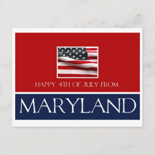 Cartão Postal feliz 4o julho de Maryland