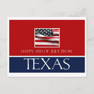 Cartão Postal feliz 4o julho de texas