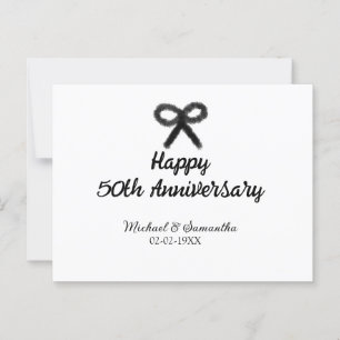 Cartão Postal Feliz 50º aniversário adicionar nome do casal data