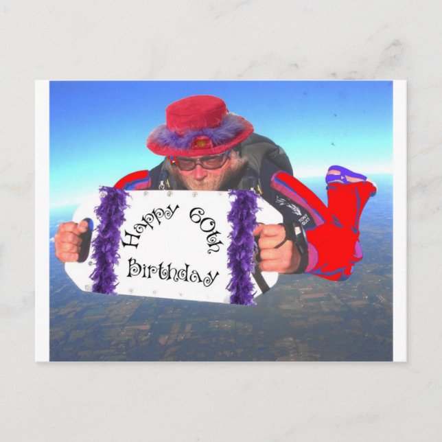 Cartão Postal Feliz 60º Aniversário (Frente)
