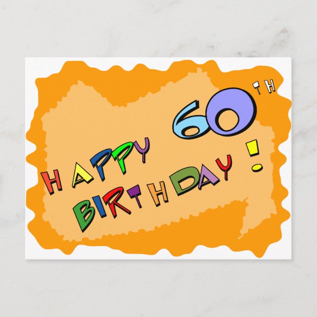 Cartão Postal Feliz 60º aniversário! (Frente)