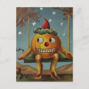 Cartão Postal Feliz Abóbora (Cartão Vintage Halloween)