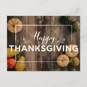 Cartão Postal Feliz abóboras de Ação de Graças