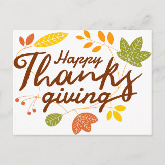Cartão Postal Feliz Ação de Graças