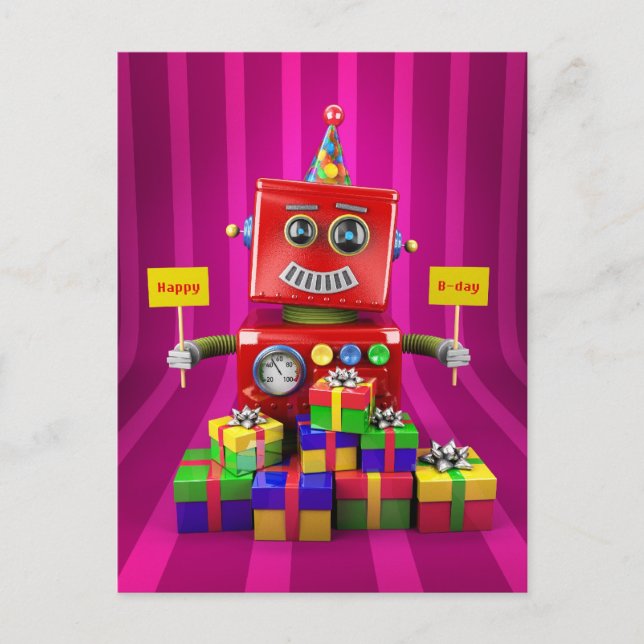 Cartão Postal Feliz aniversário (Frente)