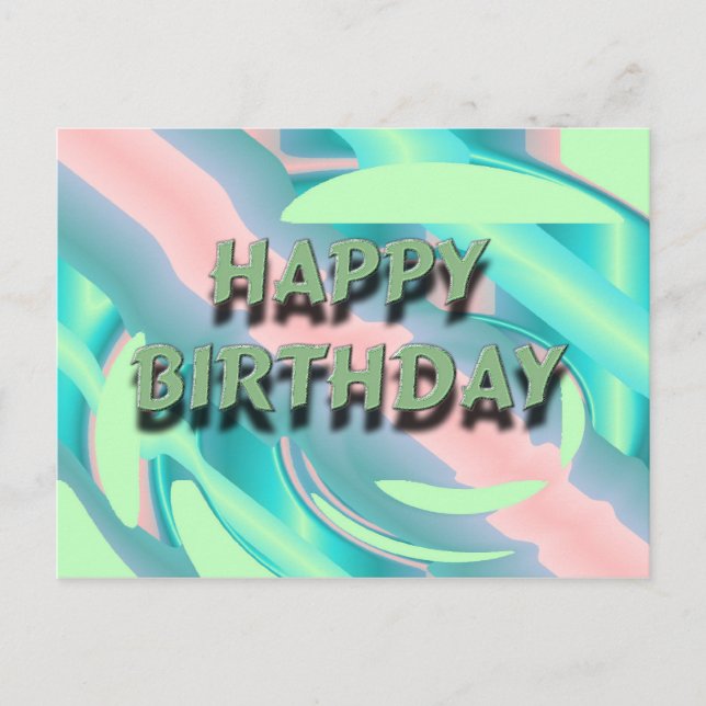 Cartão Postal Feliz aniversário (Frente)